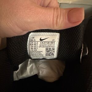 Nike Black Mesh Athletic Sneaker with White Label